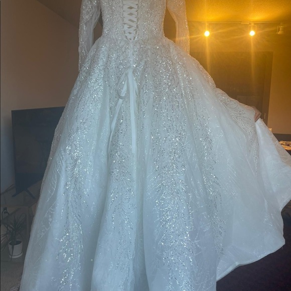 Sequin Maxi Wedding Dress - Picture 2 of 5